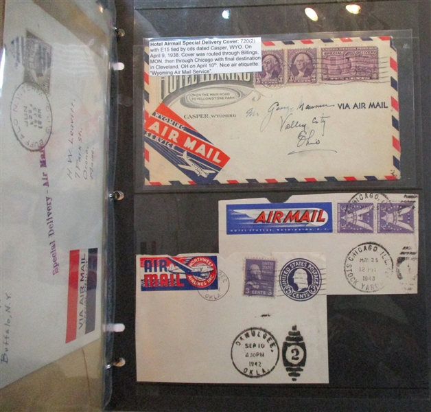 Mostly Airmail Related Stamp and Cover Accumulation in Banker Box (Est $200-250)