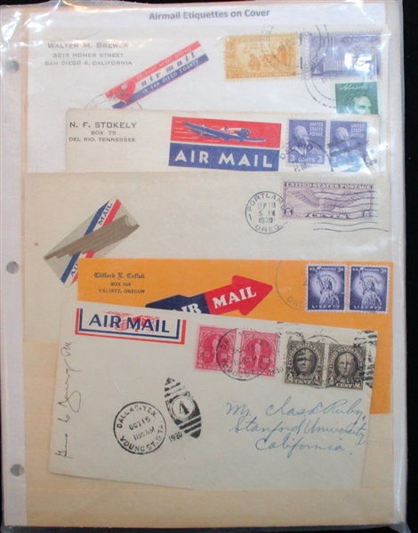 Mostly Airmail Related Stamp and Cover Accumulation in Banker Box (Est $200-250)