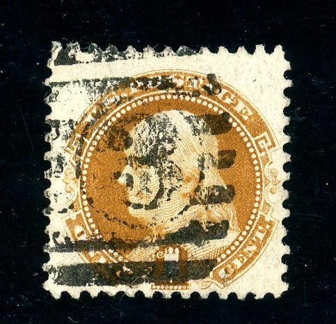 USA Scott 133 Used, F-VF, 1¢ Re-Issue, 2025 Crowe Cert (SCV $550)