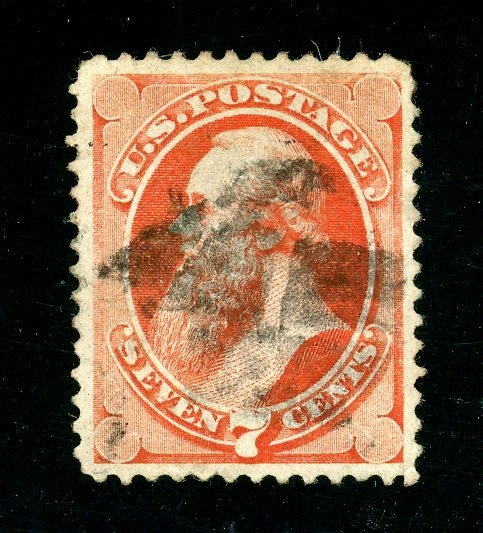 USA Scott 138 Used, F-VF, Fault, 7¢ Stanton H-Grill, 2025 Crowe Cert (SCV $525)