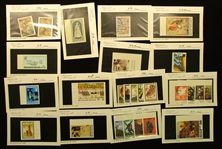 Belgium Group of Modern Imperfs on Dealer Cards (COB €1100)