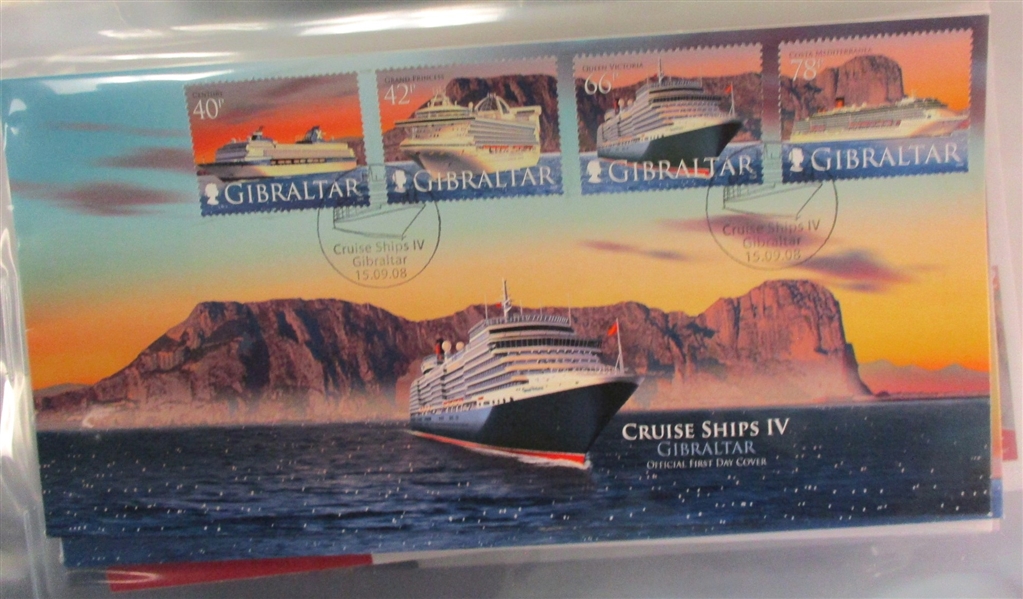 Gibraltar First Day Cover Accumulation, 2007-2009 (Est $120-150)