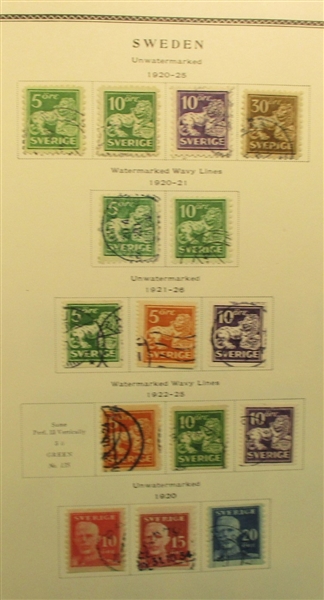 Sweden Used Collection to Late 1970s in Scott Specialty Album (Est $600-900)