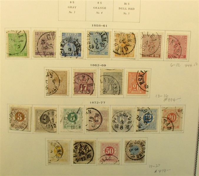 Sweden Used Collection to Late 1970s in Scott Specialty Album (Est $600-900)