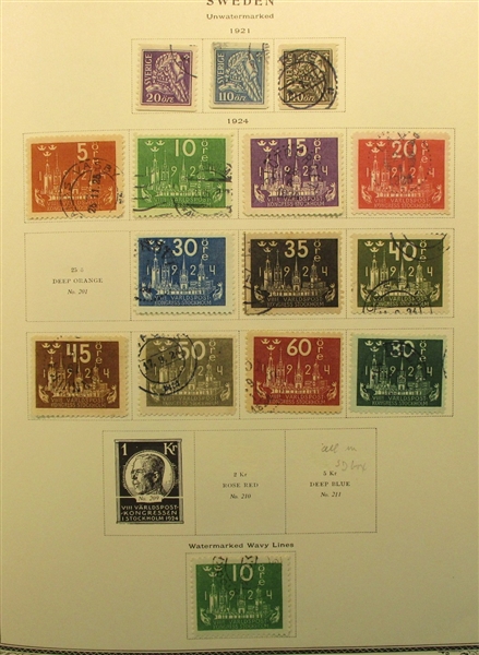 Sweden Used Collection to Late 1970s in Scott Specialty Album (Est $600-900)