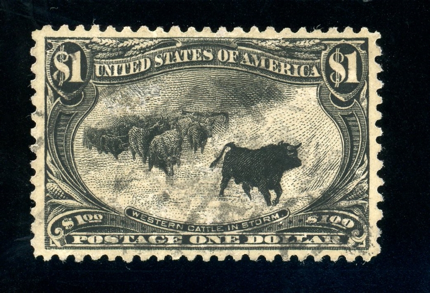 USA Scott 292 Used F-VF, Completely Rebacked (SCV $675)