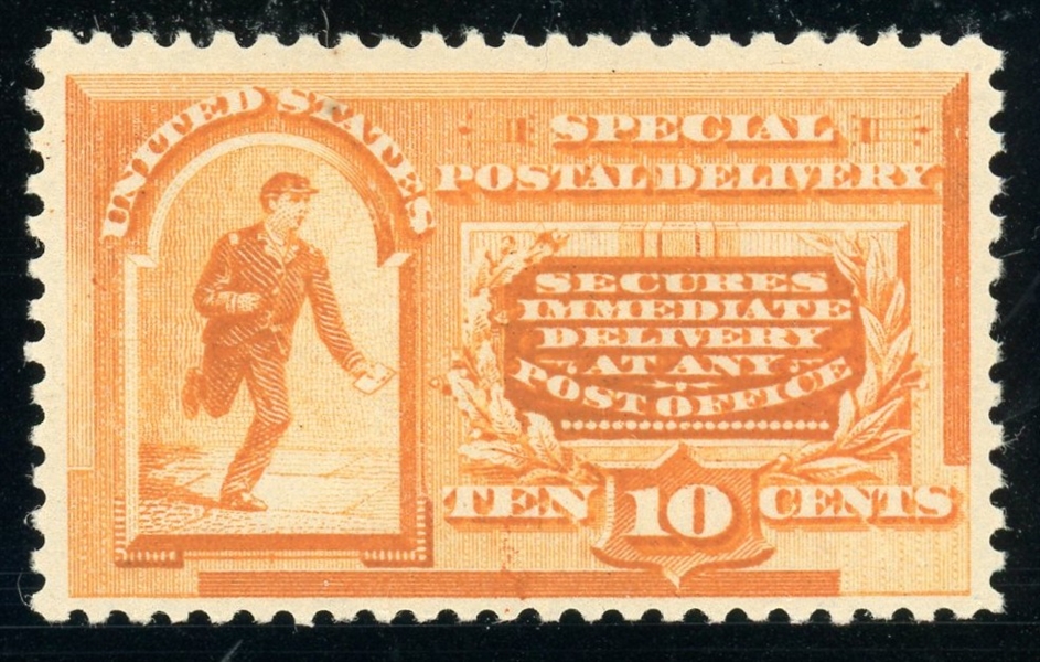 USA Scott E3 MNH F-VF, 1893 10¢ Orange Special Delivery (SCV $650)