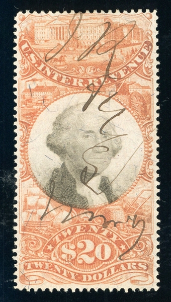 USA Scott R150 Used, $20 Third Issue (SCV $900)
