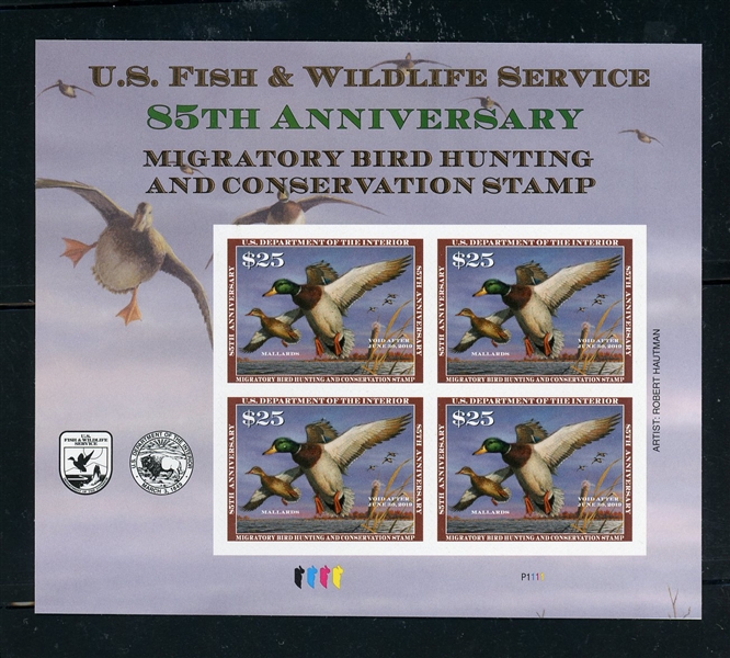 Two Modern Duck Sheetlets, MNH and VF (SCV $325)