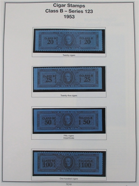 Cigar Tax Paids, Over 180 Stamps (ENV $1000-1100)