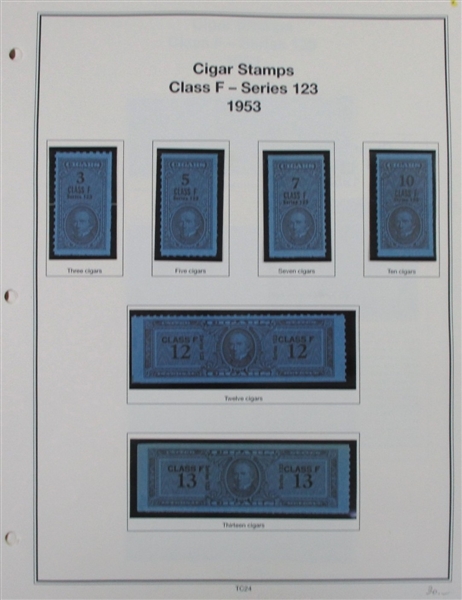 Cigar Tax Paids, Over 180 Stamps (ENV $1000-1100)