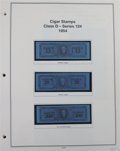 Cigar Tax Paids, Over 180 Stamps (ENV $1000-1100)