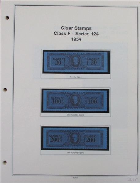 Cigar Tax Paids, Over 180 Stamps (ENV $1000-1100)