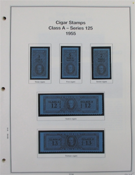 Cigar Tax Paids, Over 180 Stamps (ENV $1000-1100)