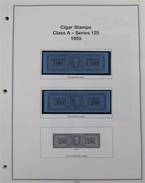 Cigar Tax Paids, Over 180 Stamps (ENV $1000-1100)