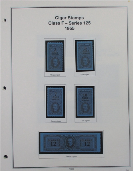 Cigar Tax Paids, Over 180 Stamps (ENV $1000-1100)