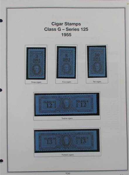 Cigar Tax Paids, Over 180 Stamps (ENV $1000-1100)