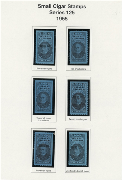 Small Cigar and Snuff Tax Paids, Over 100 Stamps (ENV $500-600)