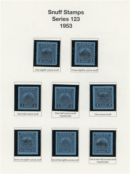 Small Cigar and Snuff Tax Paids, Over 100 Stamps (ENV $500-600)