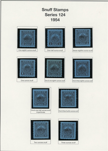 Small Cigar and Snuff Tax Paids, Over 100 Stamps (ENV $500-600)
