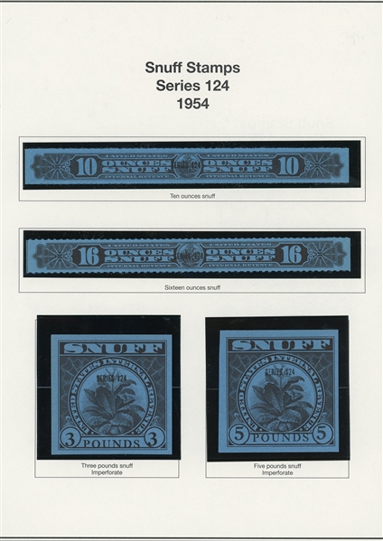 Small Cigar and Snuff Tax Paids, Over 100 Stamps (ENV $500-600)
