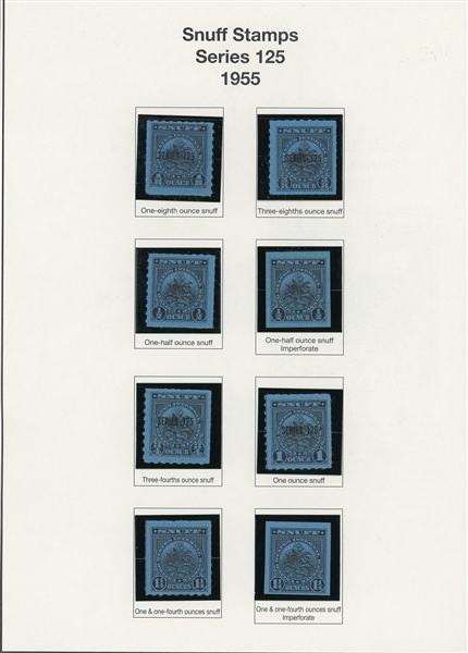 Small Cigar and Snuff Tax Paids, Over 100 Stamps (ENV $500-600)