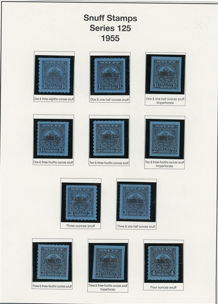 Small Cigar and Snuff Tax Paids, Over 100 Stamps (ENV $500-600)