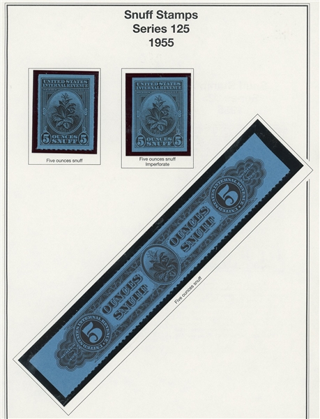 Small Cigar and Snuff Tax Paids, Over 100 Stamps (ENV $500-600)