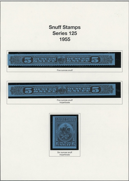 Small Cigar and Snuff Tax Paids, Over 100 Stamps (ENV $500-600)