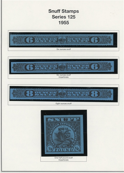 Small Cigar and Snuff Tax Paids, Over 100 Stamps (ENV $500-600)