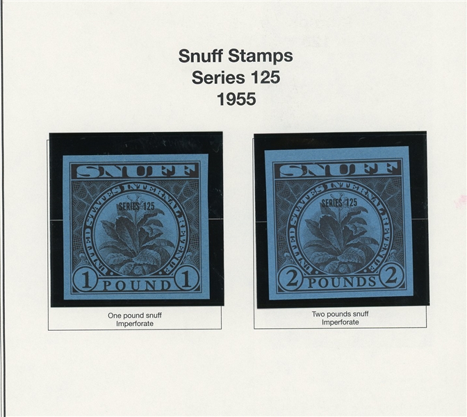 Small Cigar and Snuff Tax Paids, Over 100 Stamps (ENV $500-600)