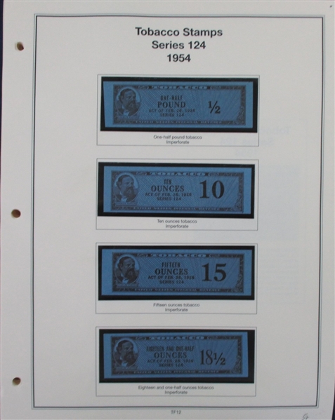 Tobacco and Tobacco Strips Tax Paids, Over 175 Stamps (ENV $1000-1100)