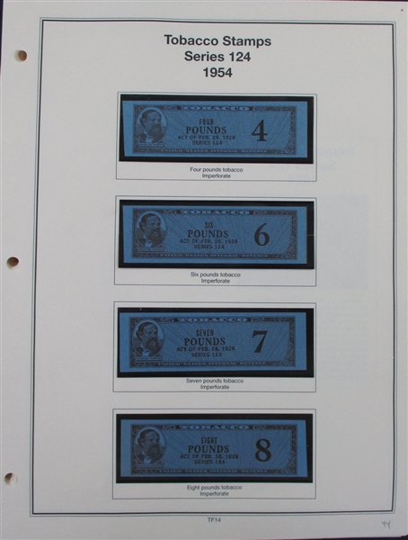 Tobacco and Tobacco Strips Tax Paids, Over 175 Stamps (ENV $1000-1100)
