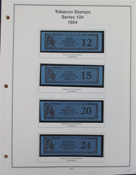 Tobacco and Tobacco Strips Tax Paids, Over 175 Stamps (ENV $1000-1100)