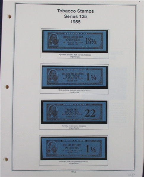 Tobacco and Tobacco Strips Tax Paids, Over 175 Stamps (ENV $1000-1100)