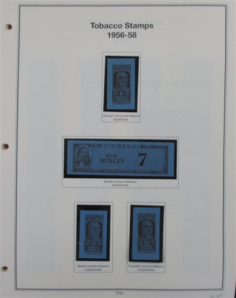 Tobacco and Tobacco Strips Tax Paids, Over 175 Stamps (ENV $1000-1100)