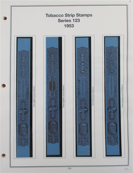 Tobacco and Tobacco Strips Tax Paids, Over 175 Stamps (ENV $1000-1100)
