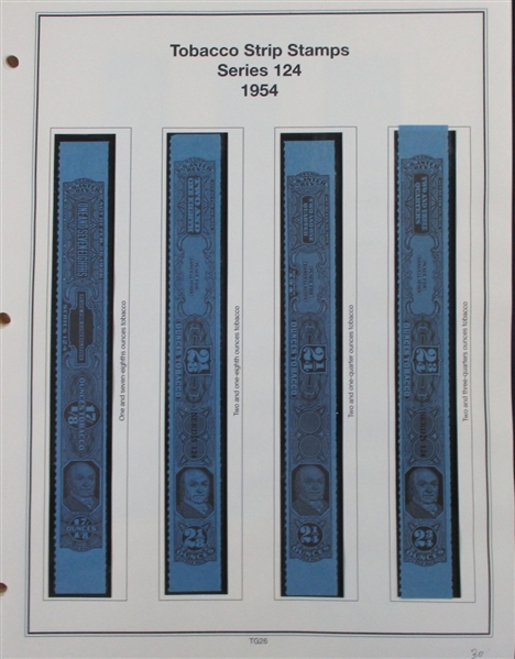 Tobacco and Tobacco Strips Tax Paids, Over 175 Stamps (ENV $1000-1100)
