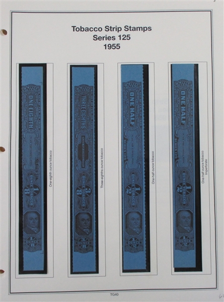 Tobacco and Tobacco Strips Tax Paids, Over 175 Stamps (ENV $1000-1100)