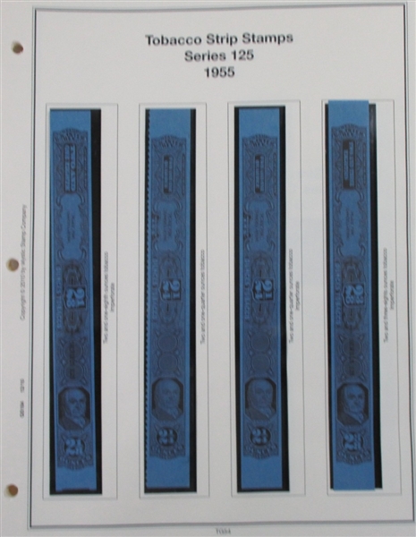 Tobacco and Tobacco Strips Tax Paids, Over 175 Stamps (ENV $1000-1100)