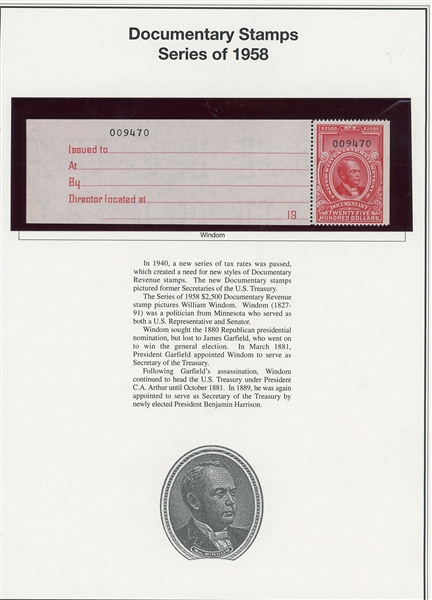 Documentary Revenue Stamps, Group of 50 1951 & 1954 Issues (SCV $850)
