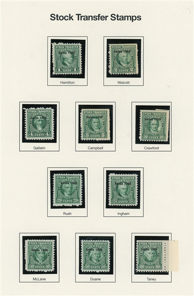 USA Scott RD313-RD327, Series 1950 to $5 issue (SCV $375)