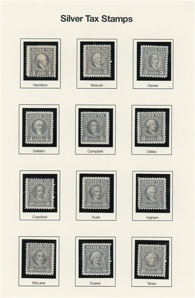 USA Scott RG108-RG122, 1944 Silver Tax (SCV $414)