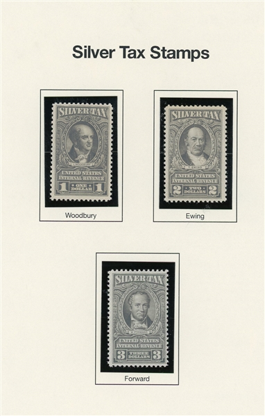 USA Scott RG108-RG122, 1944 Silver Tax (SCV $414)