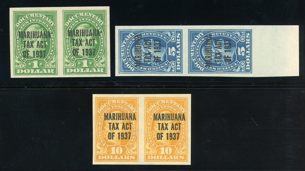 USA Scott RJM1a-RJM3a MNGAI F-VF, Imperforate Pairs (SCV $2700)