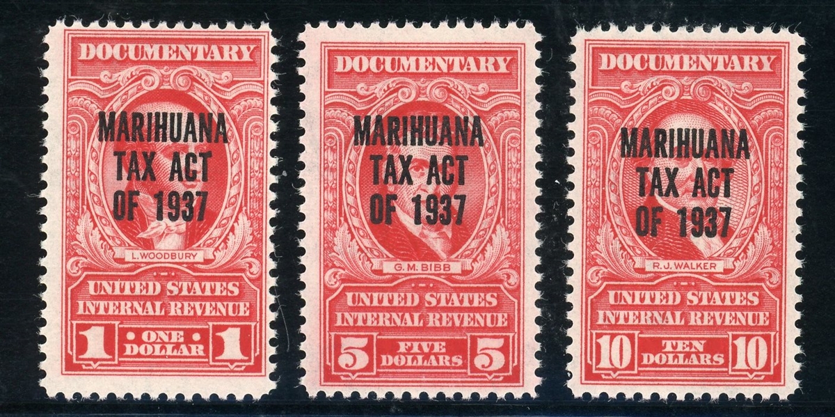 USA Scott RJM5-RJM7 MNH F-VF, 1962 Marijuana Revenues (SCV $1275)