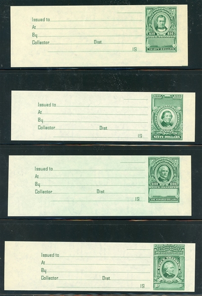 USA Scott RD86//RD185C Imperforate Singles, Without Overprint (Est $600-800)