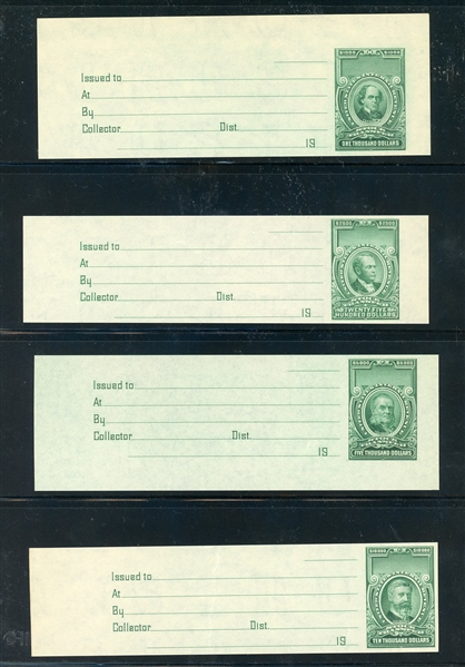 USA Scott RD86//RD185C Imperforate Singles, Without Overprint (Est $600-800)
