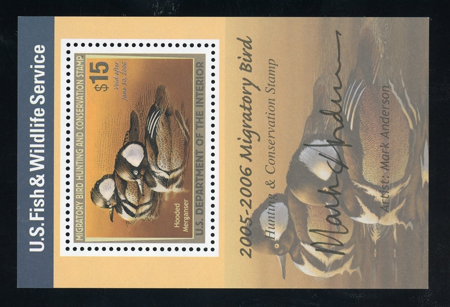 USA Scott RW72b MNH Graded VF80, Rare 2005 Duck Sheetlet with 2008 PSE Cert (SCV $1950) 