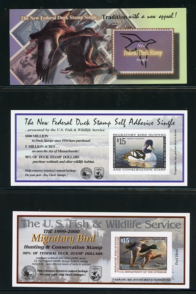 USA Scott RW66A-RW91A Self Adhesive Duck Panes, 1998-2024 (Face $505)